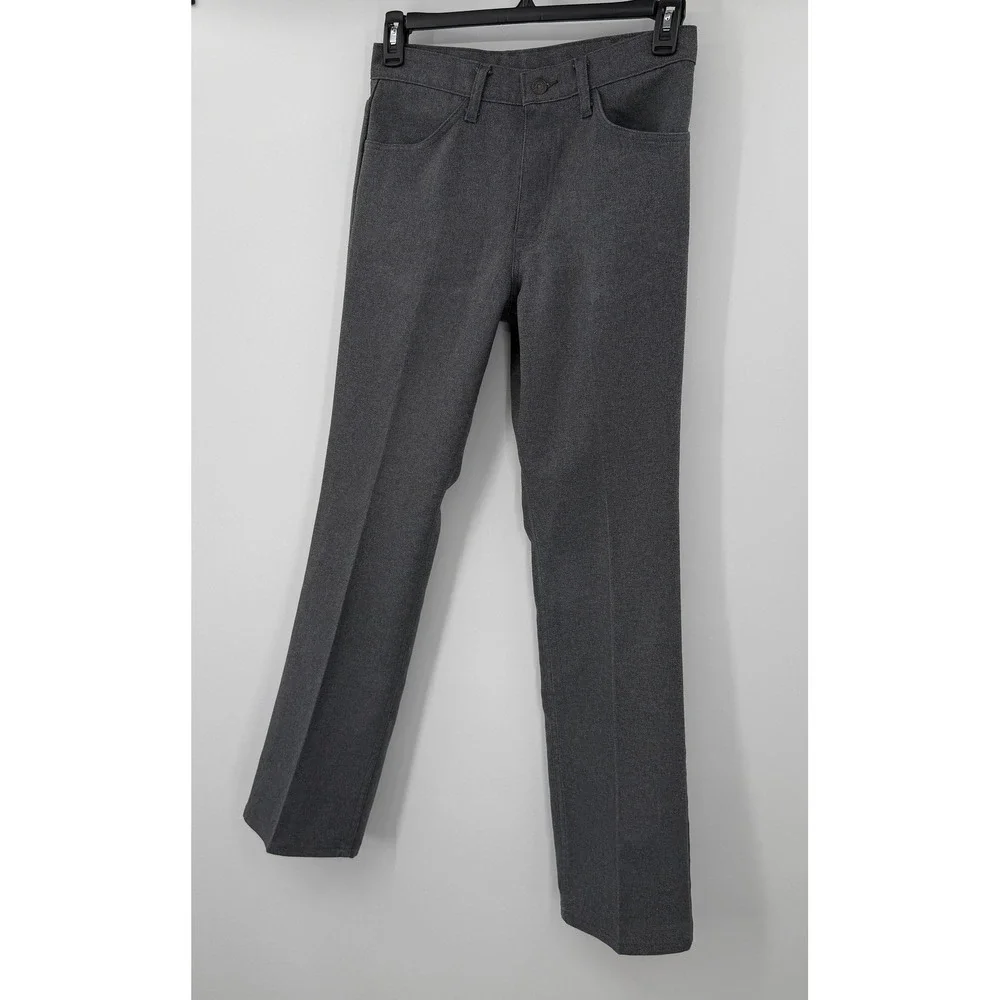 Vintage Levis 517 Sta-Prest Action Slacks Gray Polyester Pants 30x32 Made in USA